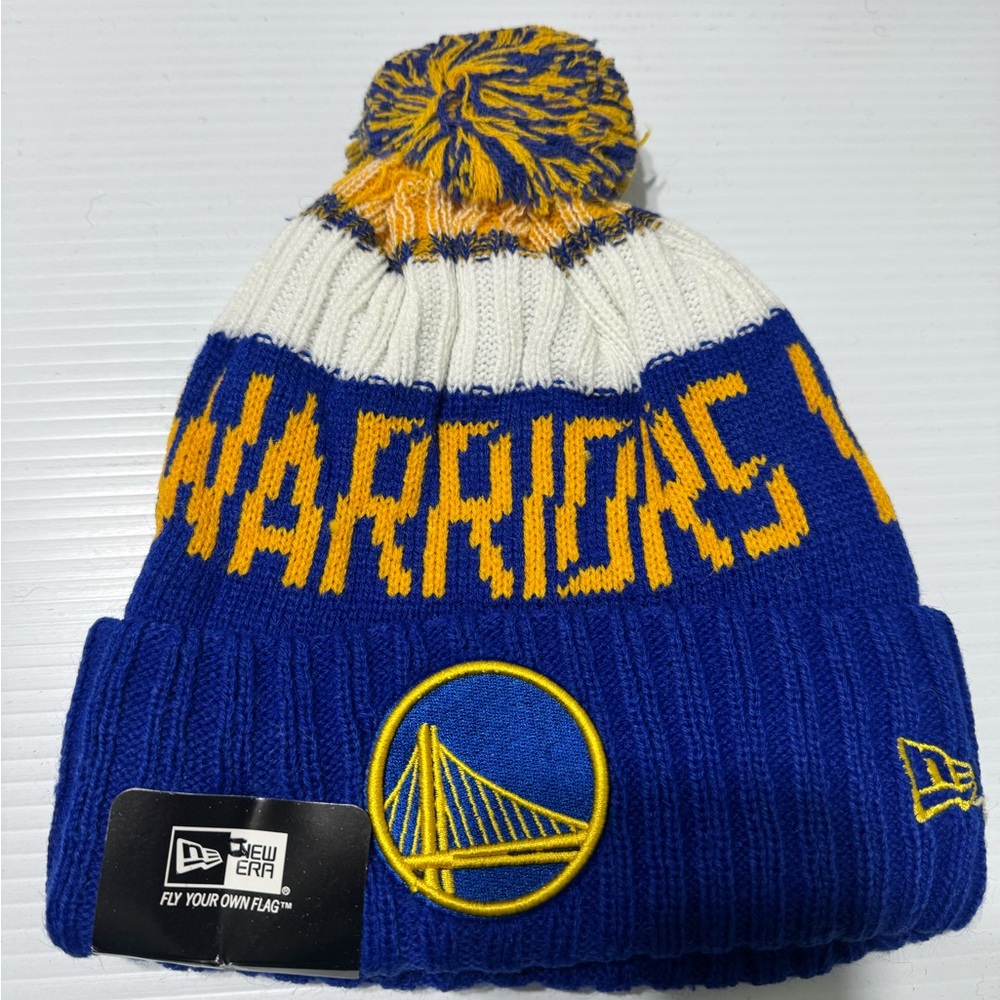 The Golden State Warriors Blue and Yellow Knit Beanie New